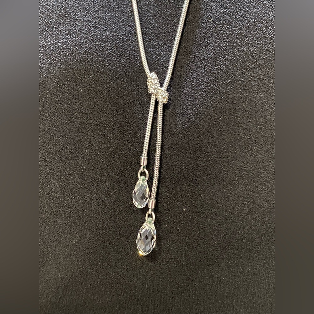 Swarovski Vintage Gillian Y Crystal and Silver Necklace